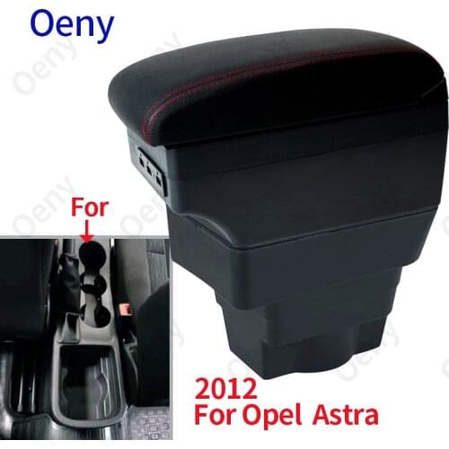 For Opel Astra Armrest Box Retrofit parts For Opel Astra J Car Armrest Center Storage Box Car Accessories USB Easy to install