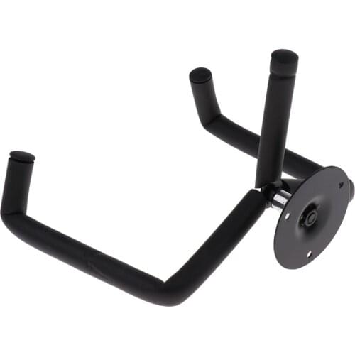 Finest Black Horizontal Guitar Bass Wall Hanger Wall Mount Holder Slatwall Stand Support