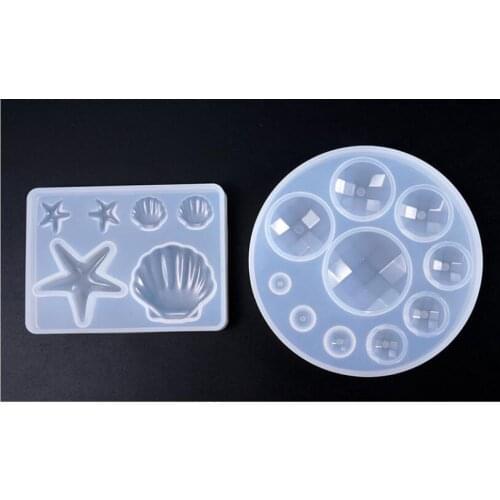 Starfish shell Scrapbooking half round balls Silicone Mould DIY Resin Decorative Craft Jewelry Making Mold epoxy resin molds