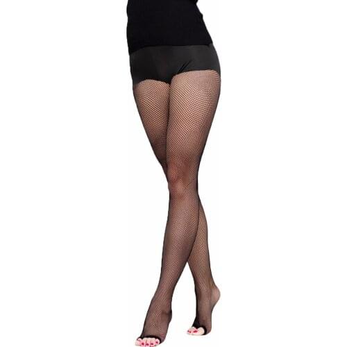 Sexy Mesh Tights Women Latin Dance Pantyhose Open Comfortable Flexible Stockings Toe Professional