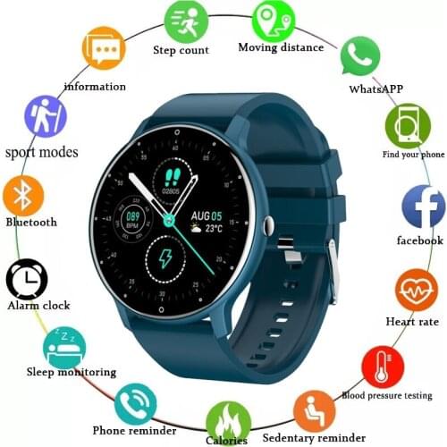 ZL02 Smart Watch Men 1.28 inch Full Touch Screen IP67 Waterproof Sport Fitness Watch Heart Rate Long Battery Life For Android