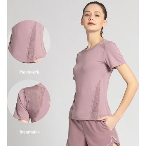 Sport Set Women Casual Two Pieces Sportswear Short Sleeve T Shirts Elastic Waist Fitness Short Pants Yoga Shorts Gym Clothing