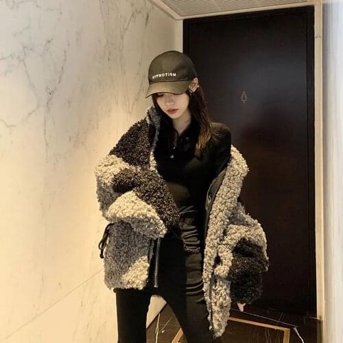 High Quality Women Coat Korean Style Fashion Lamb Wool Coat Women Warm Loose Add Cotton To Thicken Out-Coat Winter Clothes