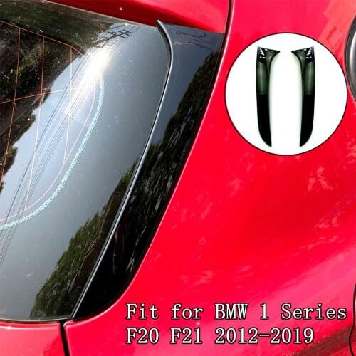 Rear Behind Window Spoiler Side Strip Cover Trim For-BMW 1 Series F20 F21 2012-2019 Exterior Refit Kit