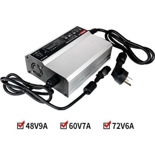 48v 9a 60v 7a dc Lithium battery charger 48 volt 9 amp 60 volt 7 amp battery charger AC input 220v charger
