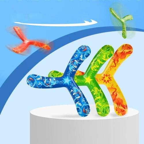 1pc Random Flying Disc Throwing Toy PU Dart Parent-child Interactive Flying Saucer Kids Outdoor Game Sports Three-leaf Boomerang
