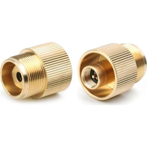 1Pc Outdoor Gas Tank Propane Refill Adapter Solid Brass Stove Connector Copper Converter