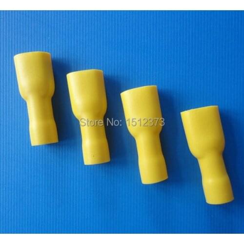 100 piece/lot pre-insulating crimp terminal block full insulaitng female FDFD5-250 12-10AWG(4-6 square meter)