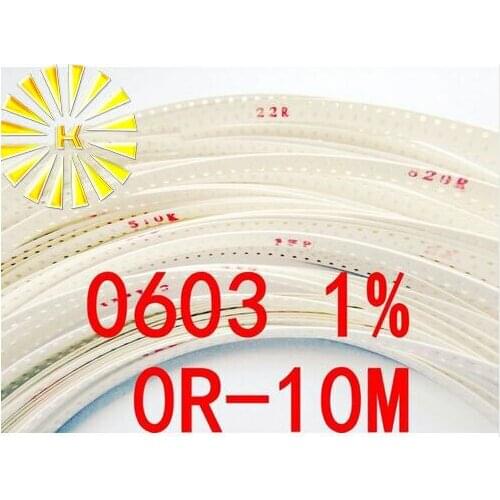 170valuesX50pcs=8500pcs 0603 SMD Resistor Kit Assorted Kit 0R-1M ohm 1% Sample Kit Sample bag Fuse