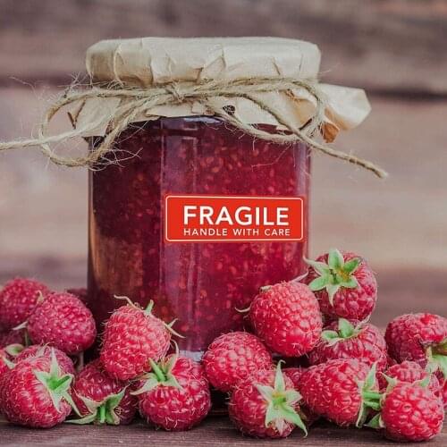 2 Roll Labels Fragile Sticker Red Fragile Warning Label Sticker Fragile Label for Packaging 1inchX 3inch