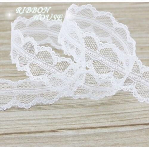 5 yards/roll) 20mm White Black lace fabric Webbing Decoration Love gift packing Material