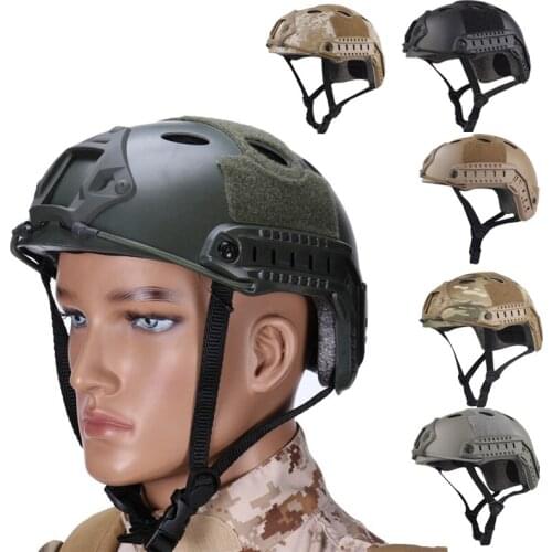 FAST Helmet PJ Airsoft Helmet Simple Army Fan Tactical Helmet Military Shooting Paintball Combat Protection Gear