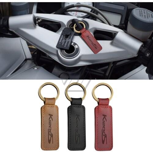 For BMW Motorrad K1200S Motorcycle Keychain Cowhide Key Ring