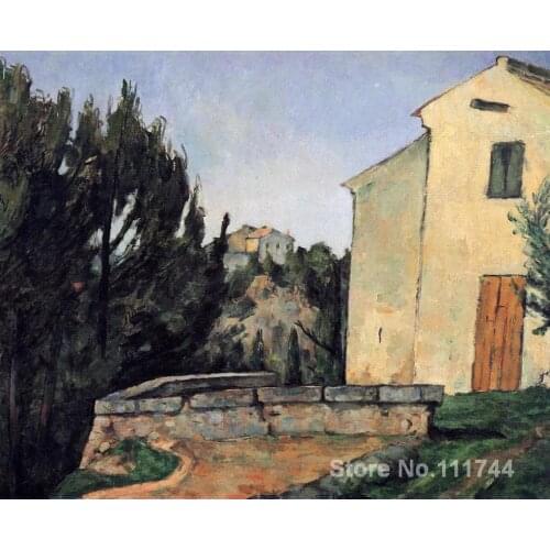 Art landscape The Abandoned House Paul Cezanne Oil painting reproduction Handmade High quality