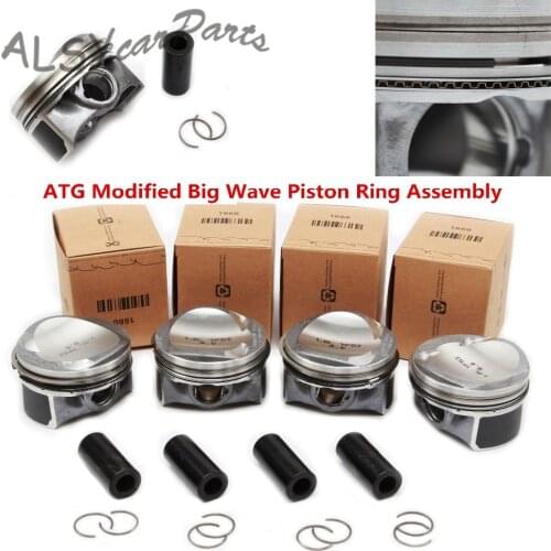 YMM OEM 06K 107 065 A ATG Big Wave Modified Piston Ring & Piston Kit For VW Golf Passat Audi A4 TT 1.8T Pin 23mm 06H107065CP
