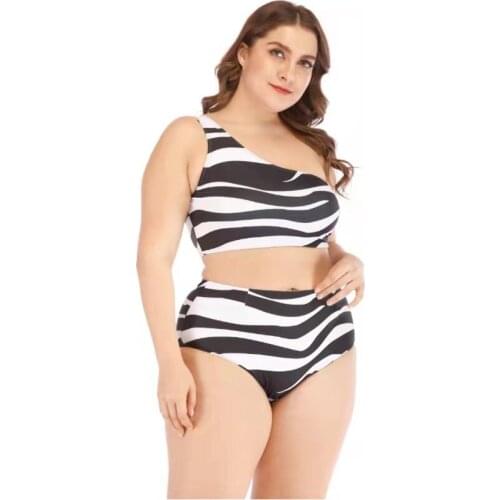 Oversized bikini suit 2021 PRINT SWIMSUIT womens sexy high waist swimsuit beach two piece swimsuit Brazil 4XL