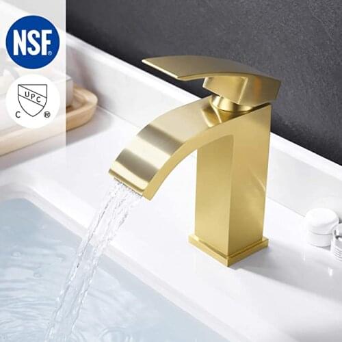 Brass Bathroom Waterfall Faucet Single Handle One Hole Basin mixer Sink Faucet Top quality Polished Chrome