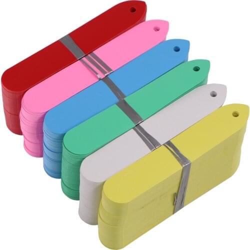 60PCS 1.9x10CM Plant Tags with 4MM Hole Garden Nursery Lables Plastic Pot Markers for Seed Trays Waterproof Reusable Herb Flower