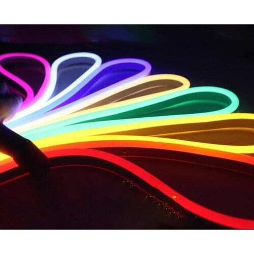 1-5m 6mm Neon Ribbon LED Lights 12V Waterproof Rope Tube Flexible LED Strip Lamp for DIY Christmas Holiday Decoration Party