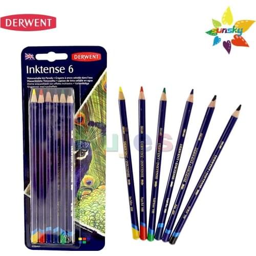 UK 6 color OEM derwent water color pencil chinese drawing color painting pencil artist students art supplies sketch color pencil