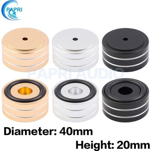 PAPRI 4PCS 40x20MM Machined Aluminum Amplifier Feet For Chassis Speaker Cabinet Isolation Stand Base Amplifier CD DAC Turntable
