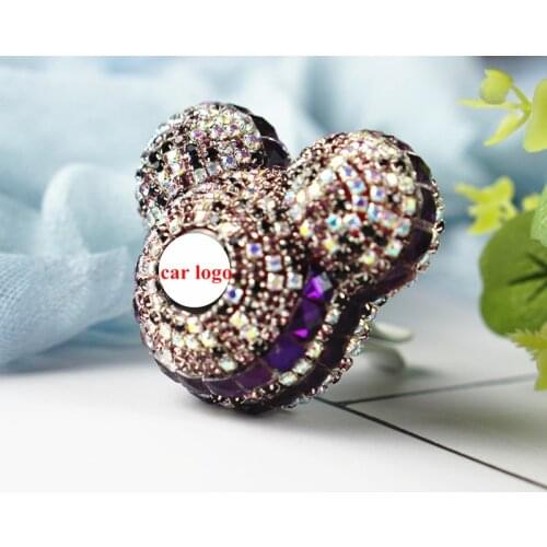 Car Perfume Custom Car Logo Diamond Air Conditioning Air Outlet Fragrance Clip Solid Essential Oil Eliminate Odor Air Freshener