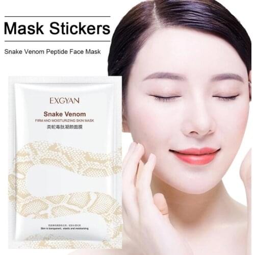 Snake Venom Peptide Gel Face Mask Hydrating and Improving Facial Dry Moisturizing anti-aging mask 5pcs