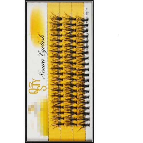 QSTY 60 Bundles Mink Eyelash Extension Natural 3D Russian Volume Faux Eyelashes Individual 20D Cluster Lashes Makeup Cilia
