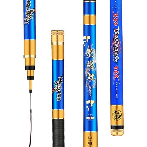 3.6m-7.2m Carbon Fiber Fishing Pole 28 Tone Super Hard Fishing Rod Hand Stick Long Section Taiwan Fishing Canne Fishing Tackle