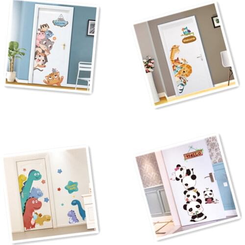 [SHIJUEHEZI] Animal Wall Decals DIY Cartoon Home Decor Sticker for Kids Room Baby Bedroom Nursery Fridge Door House Decoration