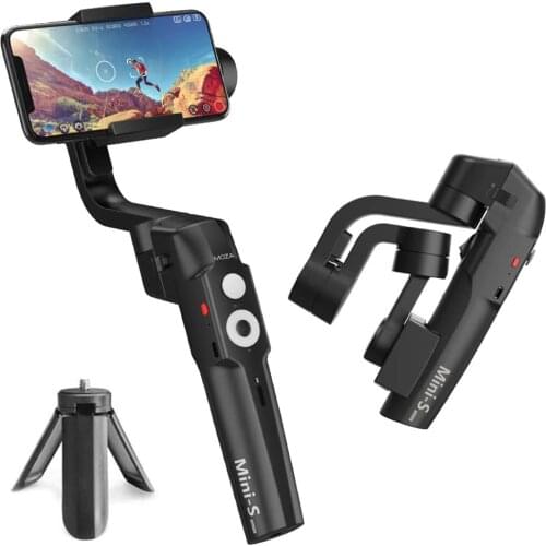 Moza Mini-P 3-axis Gimbal Stabilizer for Smartphones Action Cameras Compact Cameras Light Mirrorless Cameras 1.98lbs Max Payload