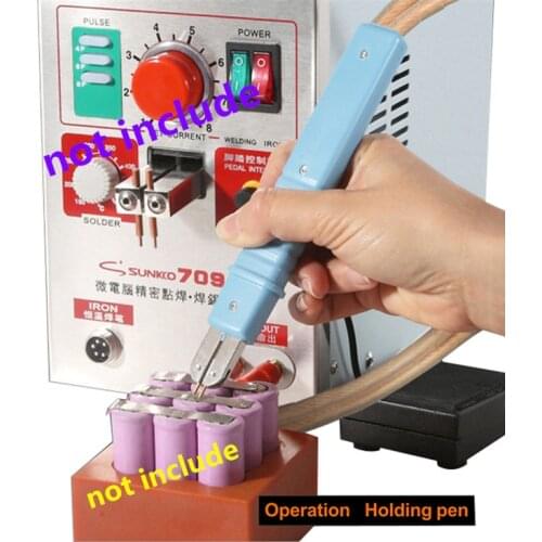SUNKKO 16 square battery spot welding pen hardware welding pulse 0-500A spot welding machine accessories 0.2mm nickel sheet