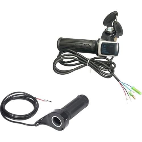 24V 36V 48V 3 Wire Hall Twist Throttle Grip Electric Vehicle Speed Governor Handlebar Controller for Bicycle Handle Bicycle Part