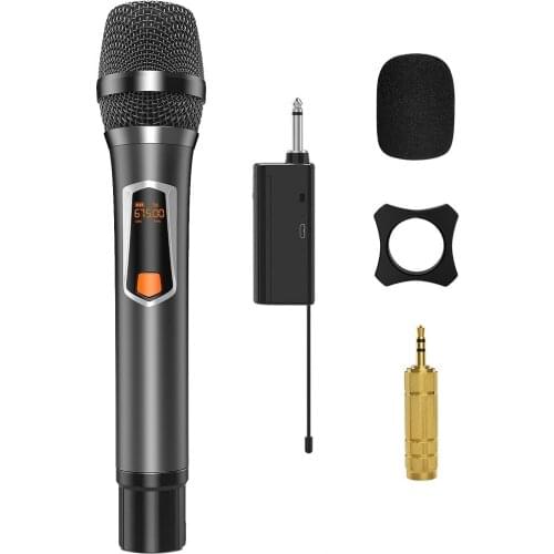 Universal UHF Wireless Professional Handheld Microphone with USB Receiver For Karaoke MIC For Church Performance Amplifier