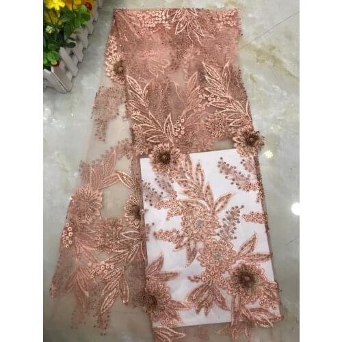 High-quality beautiful 3D flower bead tube tulle embroidered lace, suitable for fashionable ladies' skirts