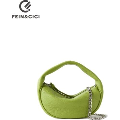 Women shoulder bag designer chains top-handle small purse hobos bag female tote handbag green orange black 2021 summer new