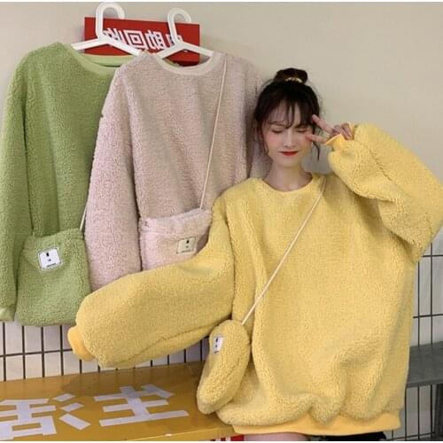 2020 Hoodie Womens thick Type Jumper Winter Fashion Laziness-Style Girl Kawaii Women Sweatshirt Tops