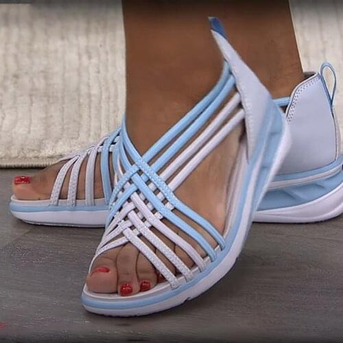 Wedge Sandals Summer Retro Cross Straps Ladies Sandals Open Toe Platform Shoes for Women Slip On Female Shoes zapatillas mujer