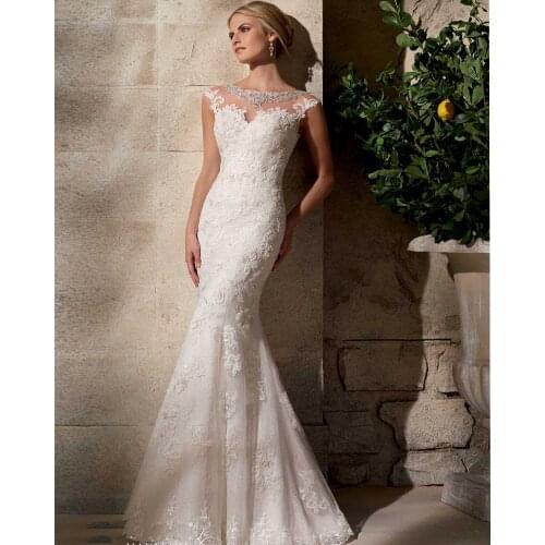 Vestido De Noiva Sereia Sexy Mermaid Elegant Wedding Dress Vintage Lace Wedding Dress 2015 Brides Dress Vestido De Casamento