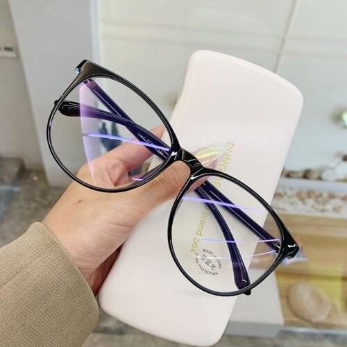 2021 New Transparent Computer Glasses Frame Women Men Anti Blue Light Round Eyewear Blocking Glasses Optical Spectacle Eyeglass