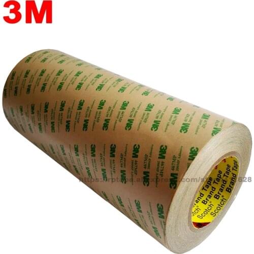 3M 467MP 200mp Double Sided Adhesive Transfer Tape 12" Width Full Roll 304.8mm for Plastic Nameplate Bond, LCD Display