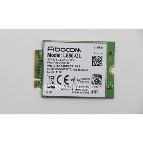 4G LTE Wireless Fibocom L850-GL M.2 Card For Lenovo Thinkpad X1 carbon 6th X280 T480 T480s T490 T490s T580 L580 P52 01AX792