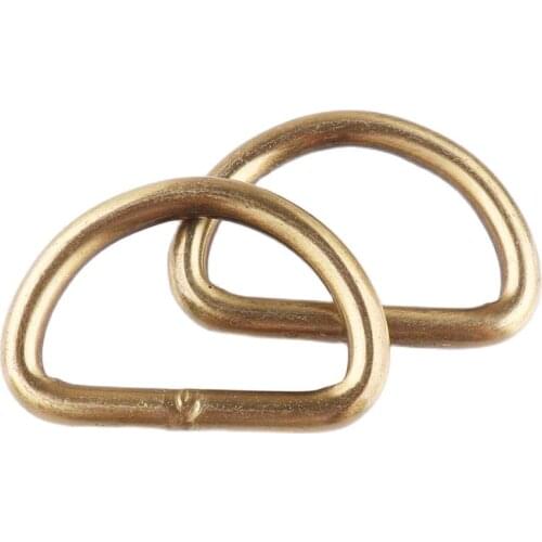 4 pcs Metal buckle 35mm D rings Gold buckle shackle clasp for Leather Craft Bag strap belt handle shoulder webbing DIY Handmade