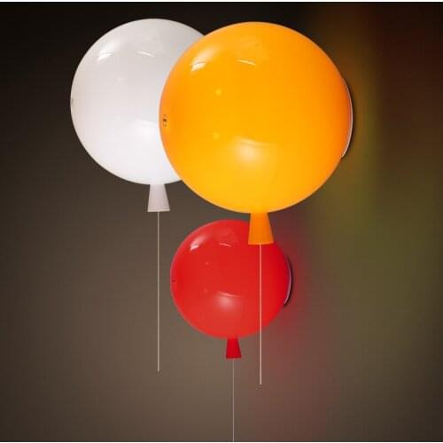 6 Colors Balloon Acrylic wall Light fixture home deco Bedroom Children Room E27 Energy-saving Lamps wall Lamp