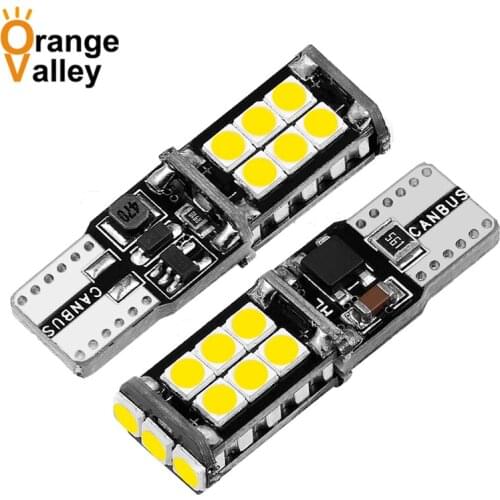 100PCS Car LED T10 Led Canbus W5W Led Bulbs 168 194 15 SMD 3030 LED Dome Reading Lamp Interior Lights Auto DC 12V