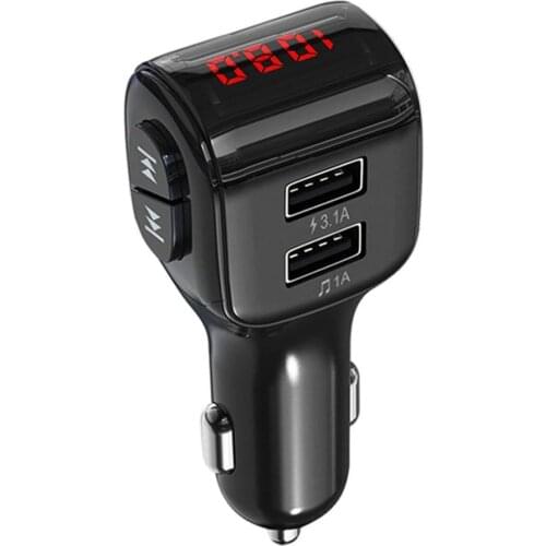 Car Bluetooth FM Transmitter Wireless Stereo Music MP3 Dual USB Player 5V/3.1A Charging Output 5.0 Bluetooth Car Kit