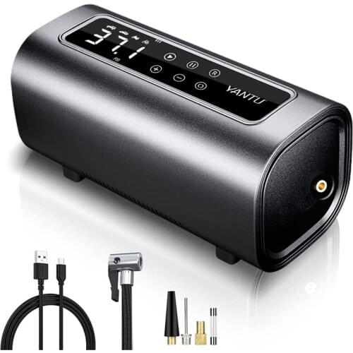 YANTU Car Air Compressor Pump, Tire Inflator Portable Heavy Double Cylinders,with Digital Gauge 150Psi Auto Shut-Off