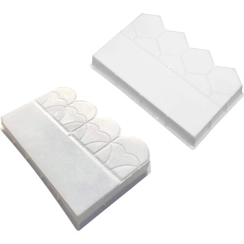 Concrete Mold Plaster Garden Fence Decor DIY Flower Bed Pavement Mould