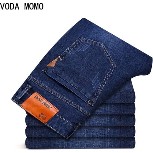 Men jeans Classic Style Men Brand Jeans Business Casual Stretch Slim Denim Pants Light Blue Black Trousers Male jeans for men