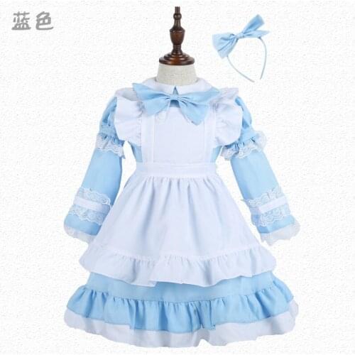 Alice Adventure Dream lolita Sexy French Sissy Maid Sweet Gothic Dress Anime Cosplay Halloween Costumes For Women children girls